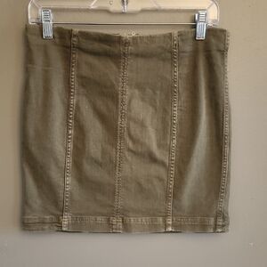 Free People Khaki Pencil Skirt